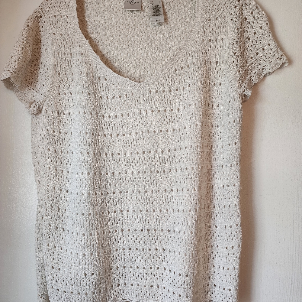 Cream Knit Top Large